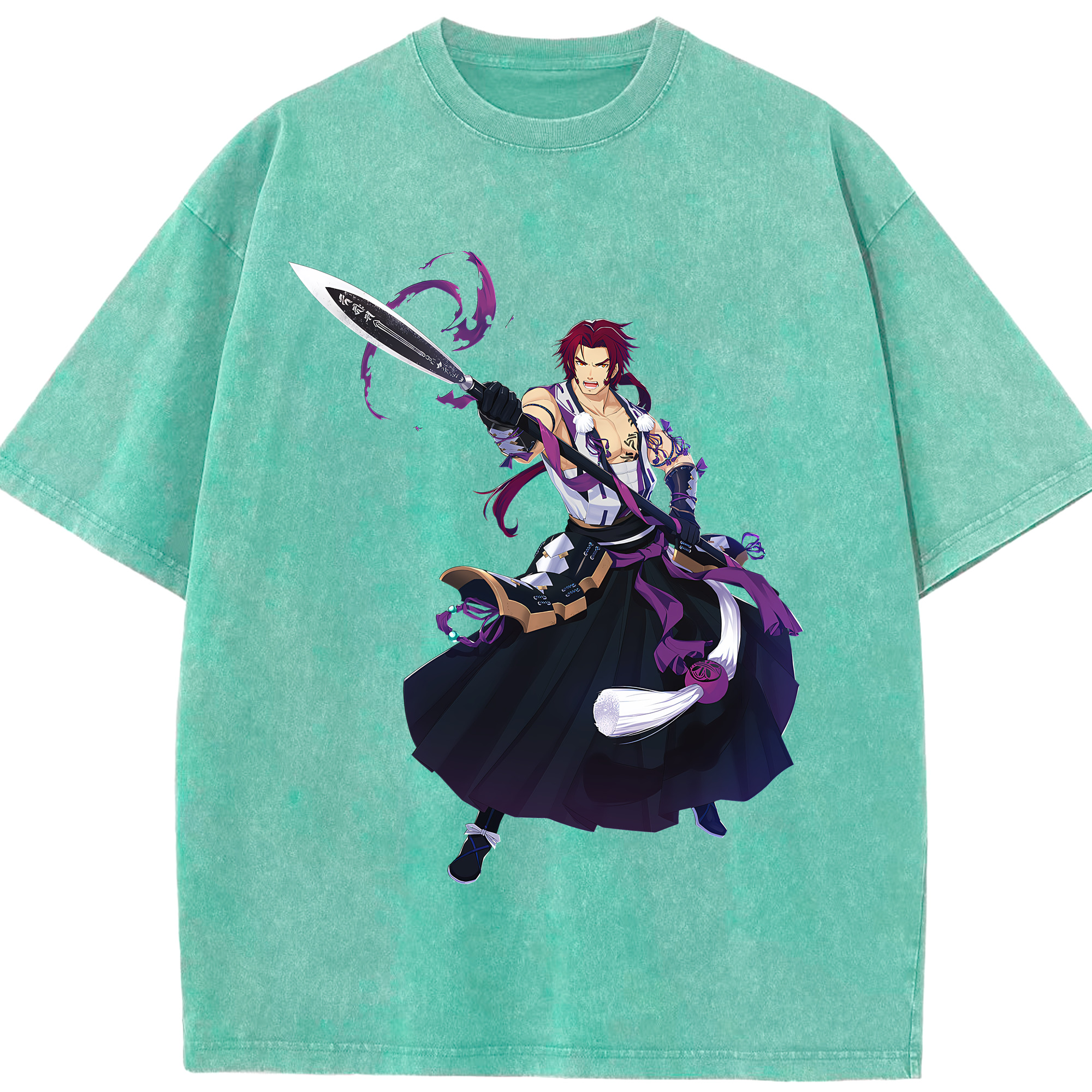（画像用） 刀剣乱舞 Touken Ranbu 綿100% ヴィンテージ風 半袖Tシャツ（フロントプリント）